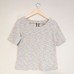 Banana Republic Cream and Gold Heavy Knit Top